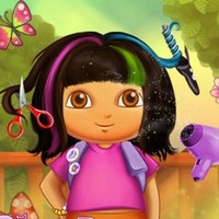 Dora real hair cutting